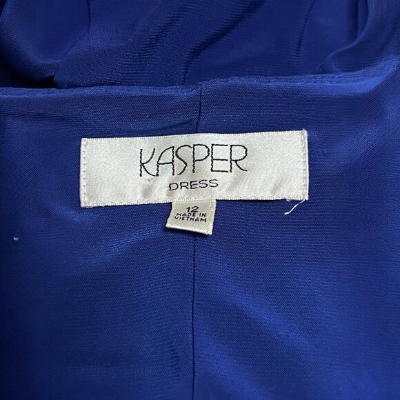 Slinky, draped, cobalt blue dress - Picture 7 of 7